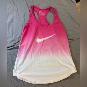 Nike Pink-to-White Ombre Racerback Tank